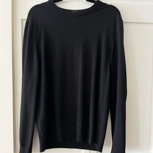 Club Monaco 100% Wool Sweater Black Size L Minimalist
